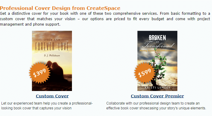 How much does book cover design cost? (Createspace’s book cover design prices)